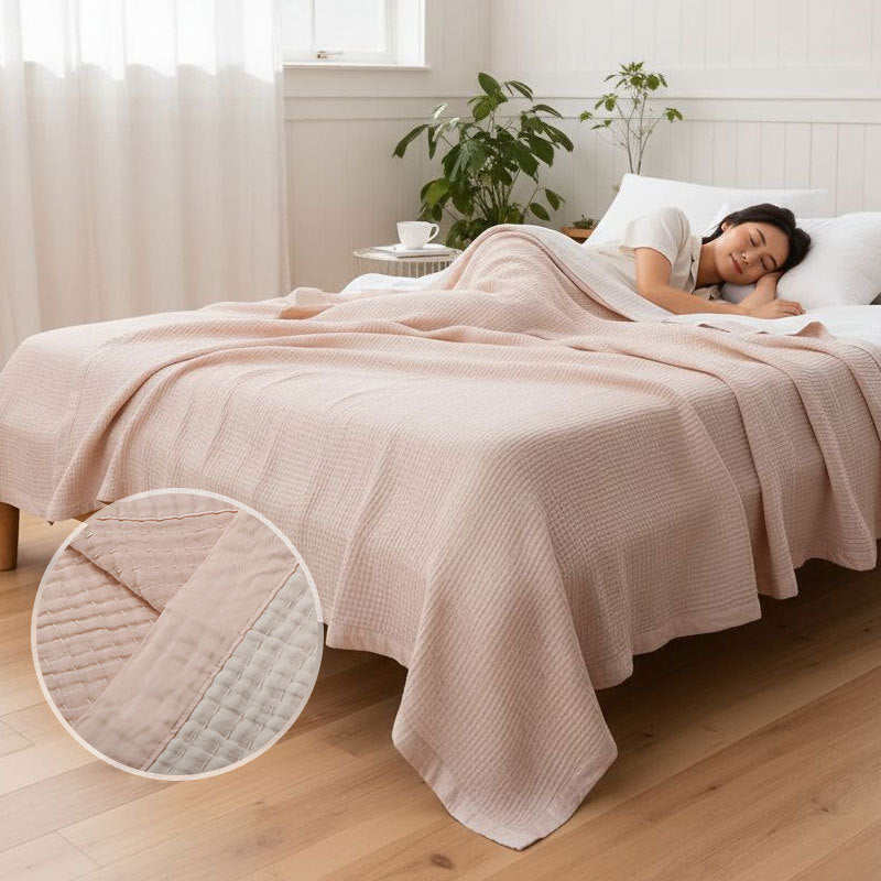 Artisan-Stitched Cotton Blanket