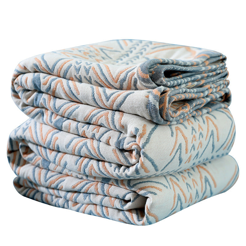 Four-layer Cotton Throw Blanket With Indian Arrow Pattern