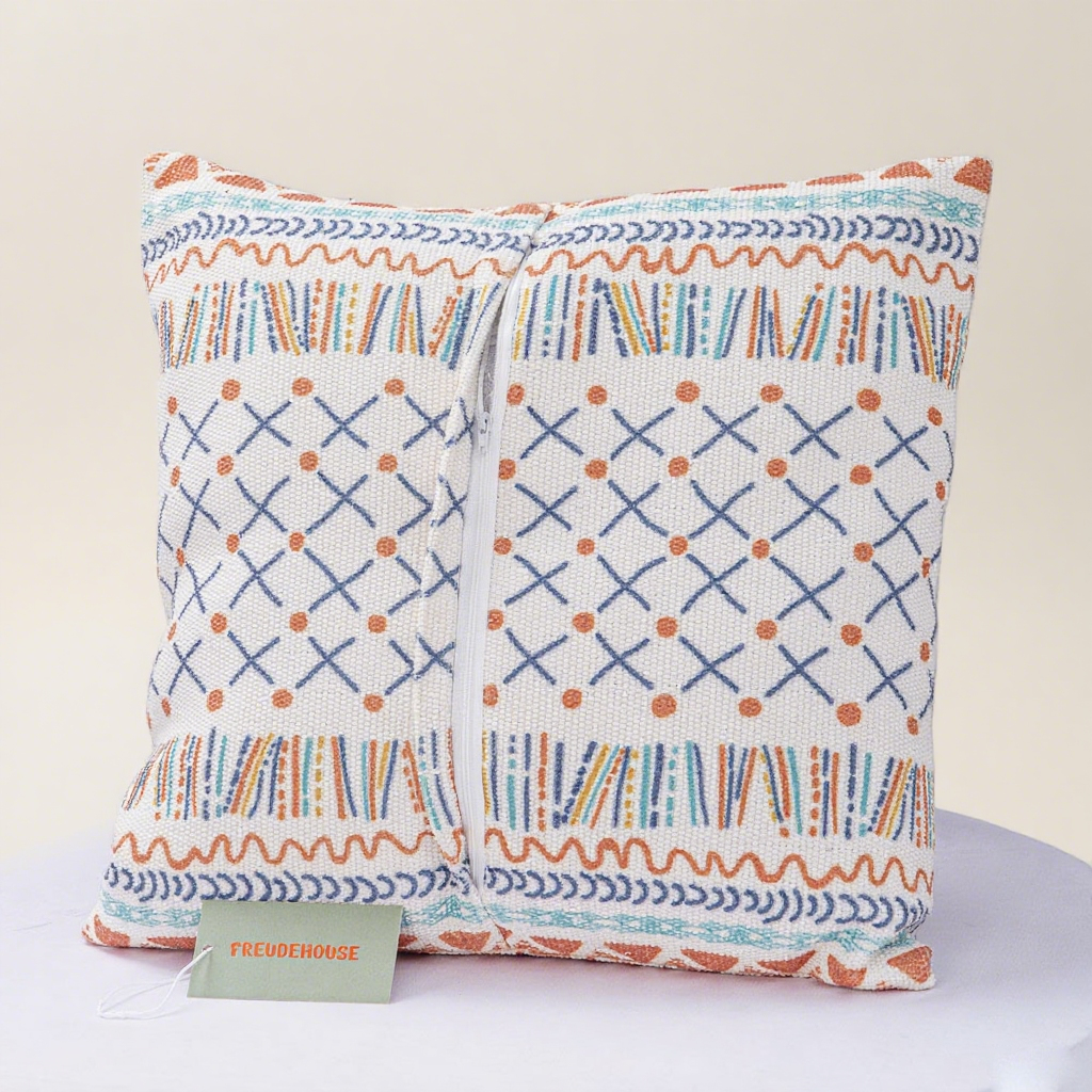 Pure Cotton Knitted Pillow - Lines & Dots