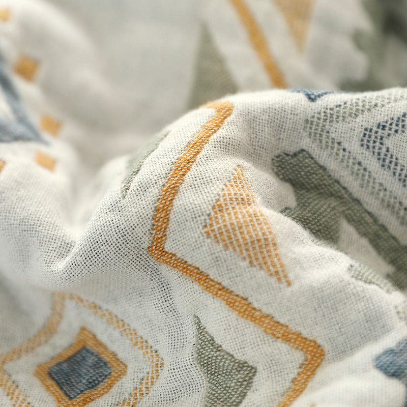 Patterned Five-layer Cotton Throw Blanket