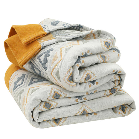 Patterned Five-layer Cotton Throw Blanket