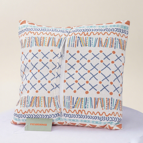Pure Cotton Knitted Pillow - Lines & Dots