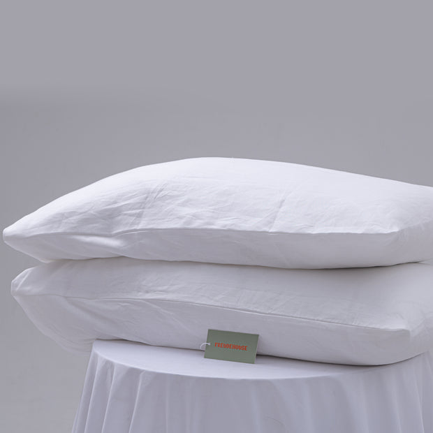 Washable Linen Pillowcase White