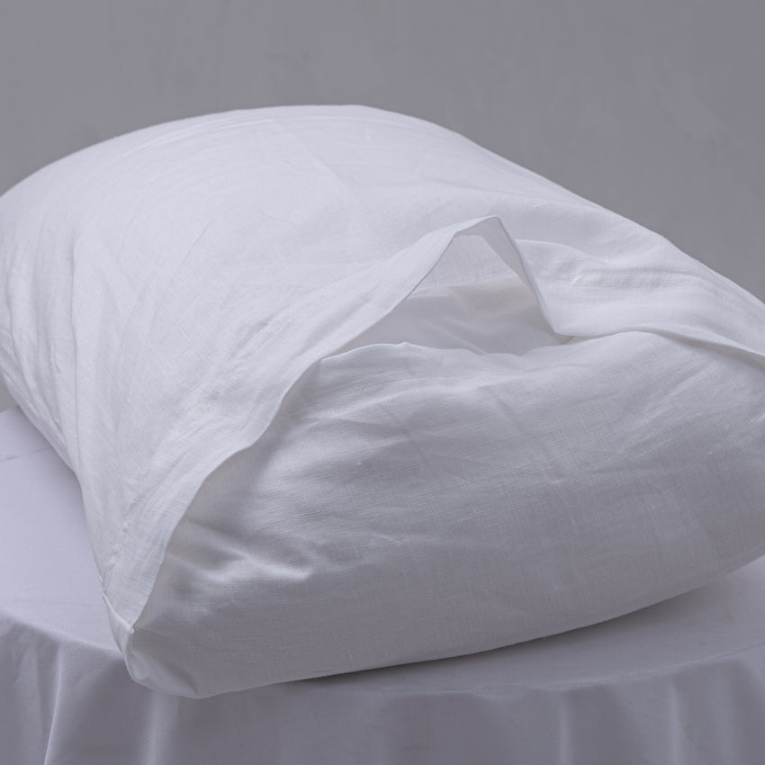 Washable Linen Pillowcase White