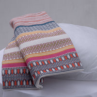 Pure Cotton Knitted Pillow - Geometric