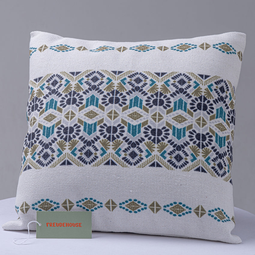 Pure Cotton Knitted Pillow - Rhombus