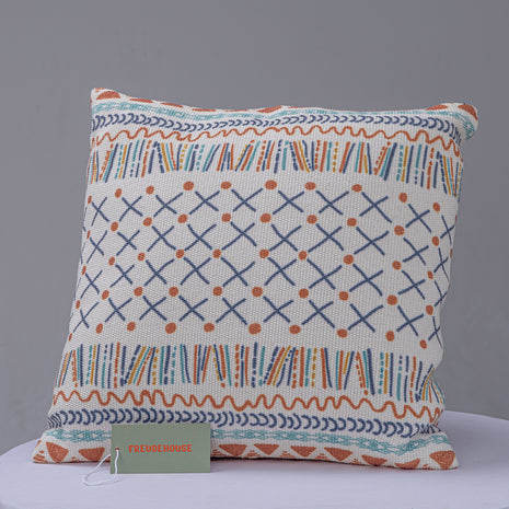 Pure Cotton Knitted Pillow - Lines & Dots