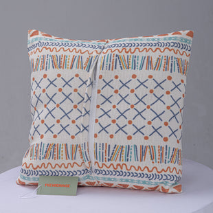 Pure Cotton Knitted Pillow - Lines & Dots