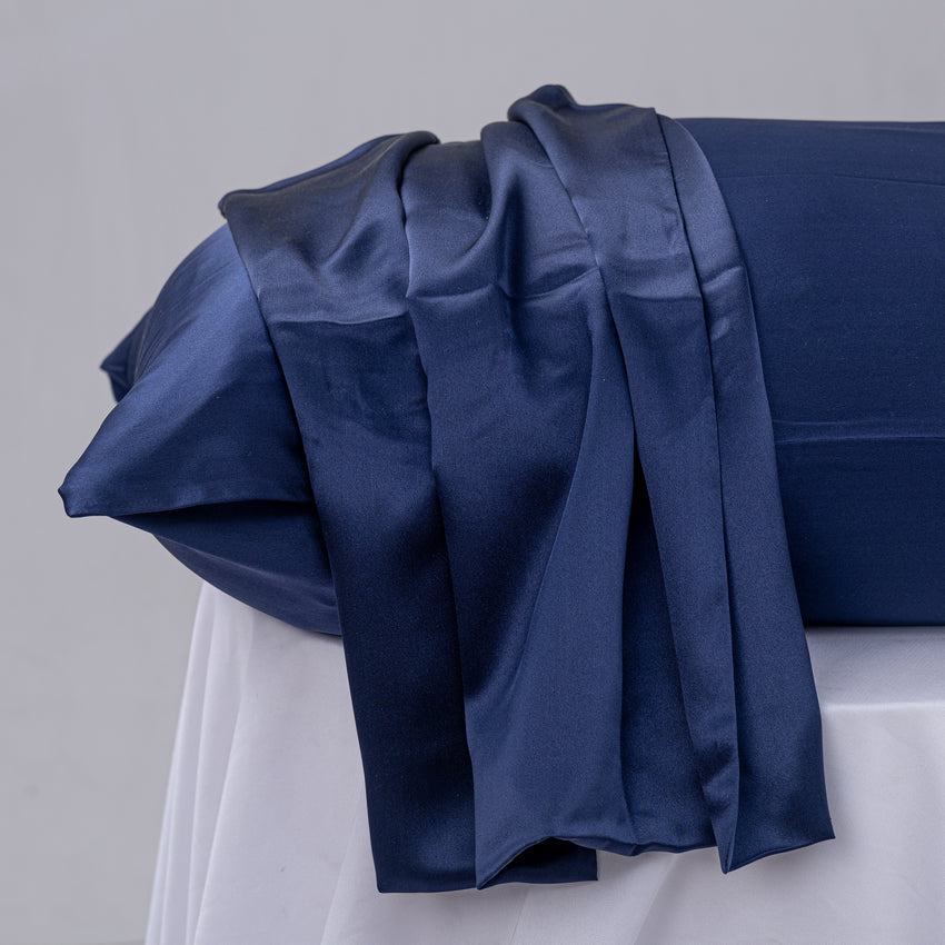 19 Momme Silk Pillowcase Navy Blue