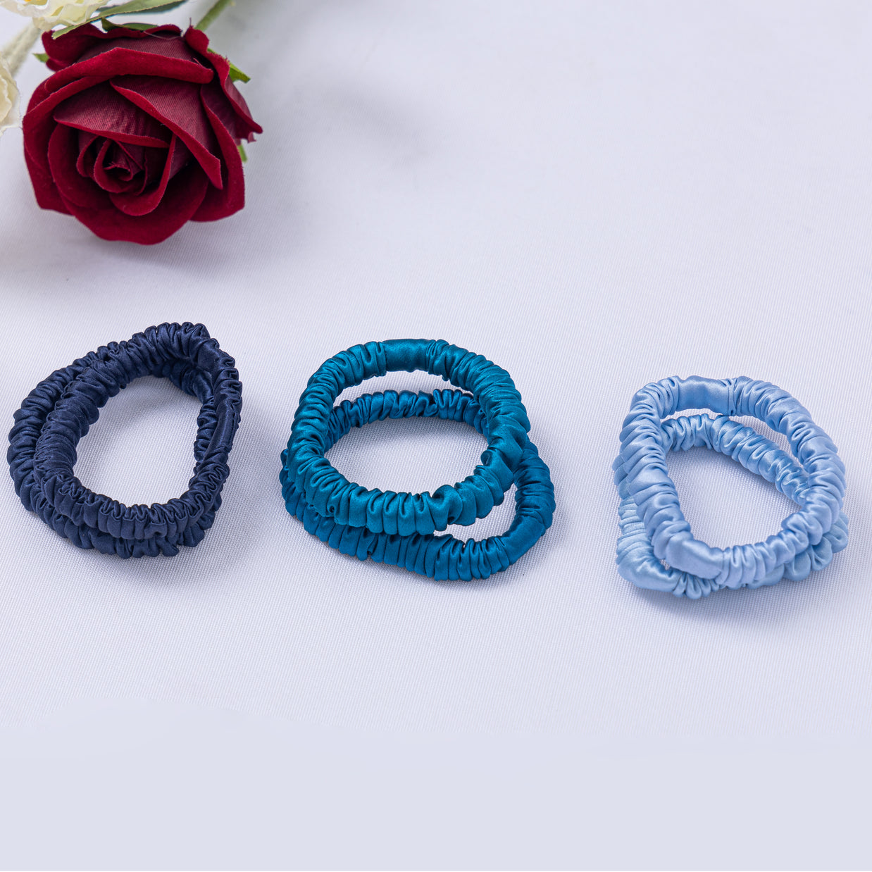 Skinny Silk Scrunchies Set