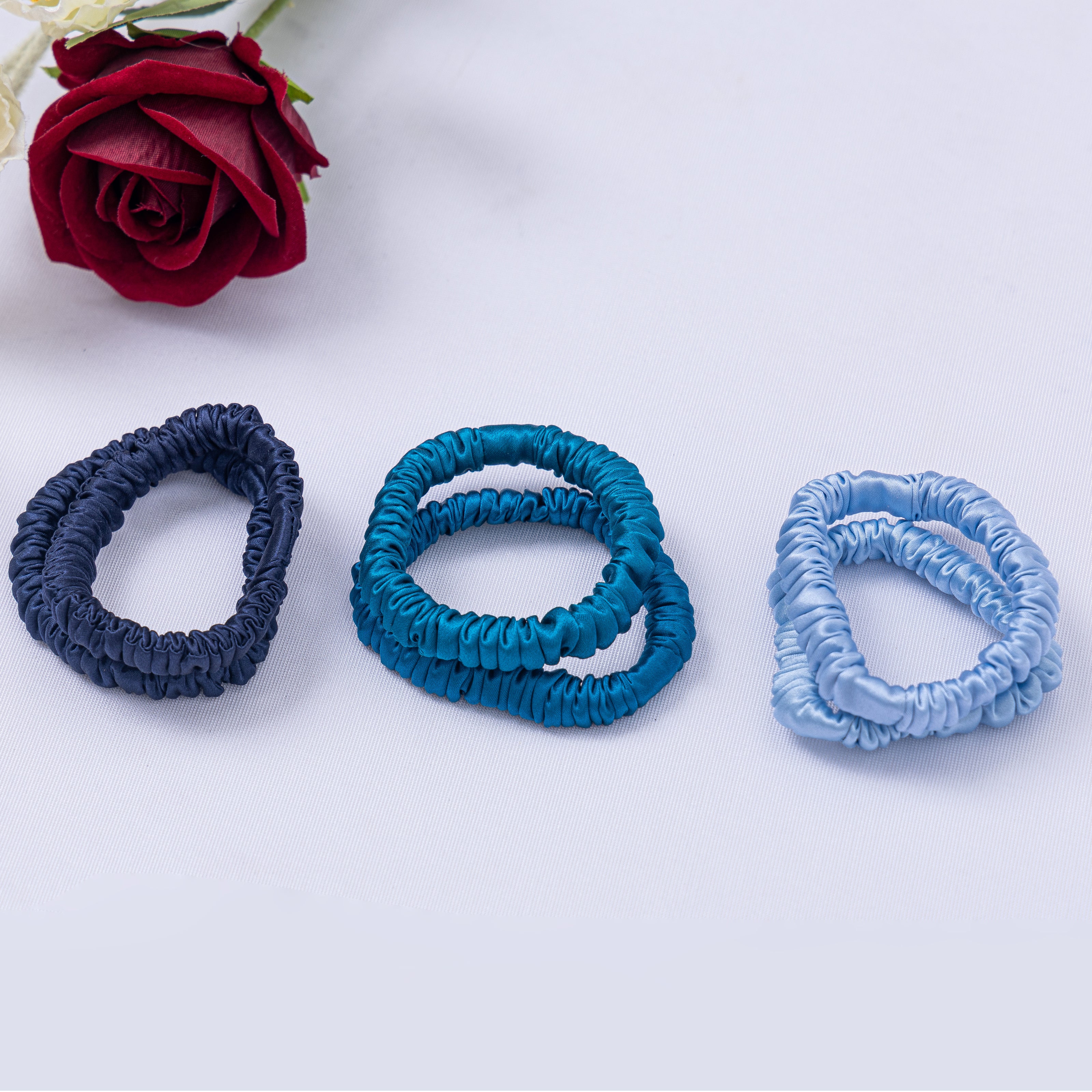 Skinny Silk Scrunchies Set