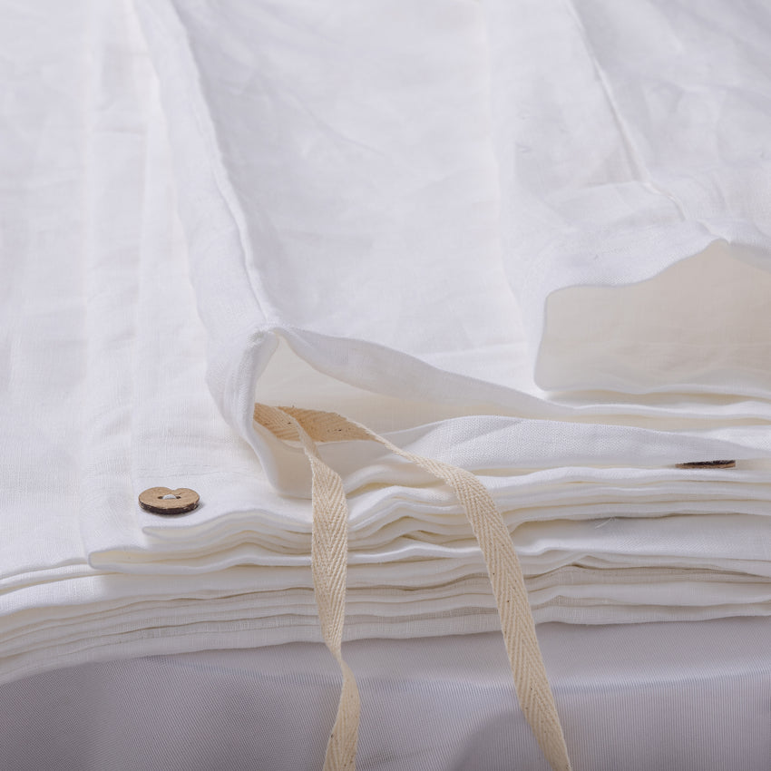 Ultra Cozy Linen Duvet Cover Set White