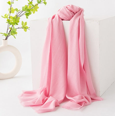 Dopamine-Color Wool Scarf