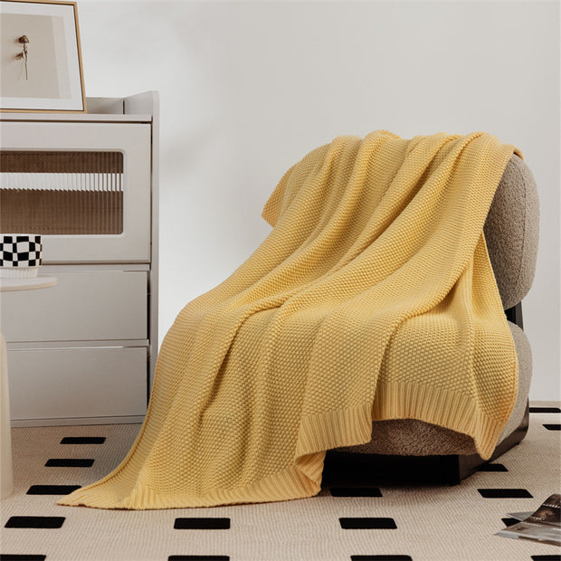 Cotton Knitted Throw