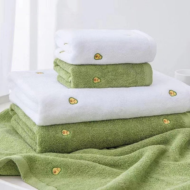 Avocado Print Cotton Towel Set
