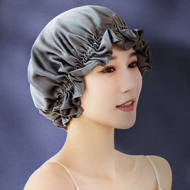 19 Momme Reversible Ruffled Silk Sleep Cap