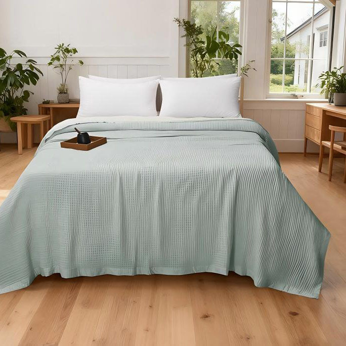 Artisan-Stitched Cotton Blanket