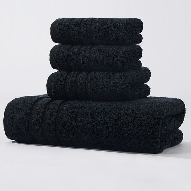 Pure Cotton Contrast Color Towel Set