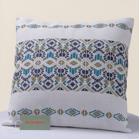 Pure Cotton Knitted Pillow - Rhombus