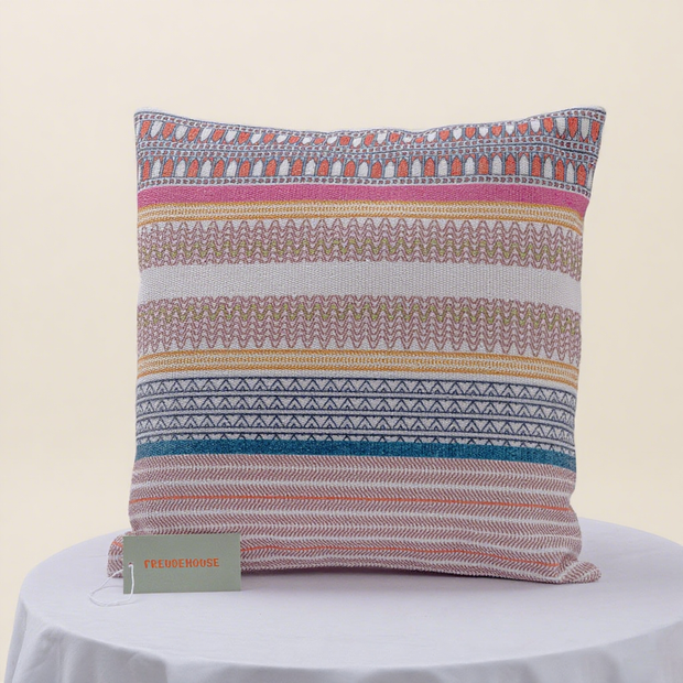 Pure Cotton Knitted Pillow - Waves Game