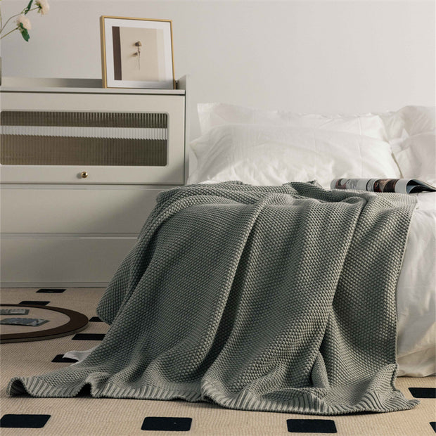 Cotton Knitted Throw