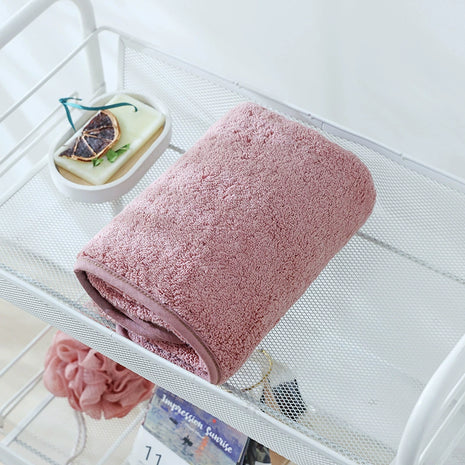 Premium Thick Cotton Towel Set with Elegant Edging