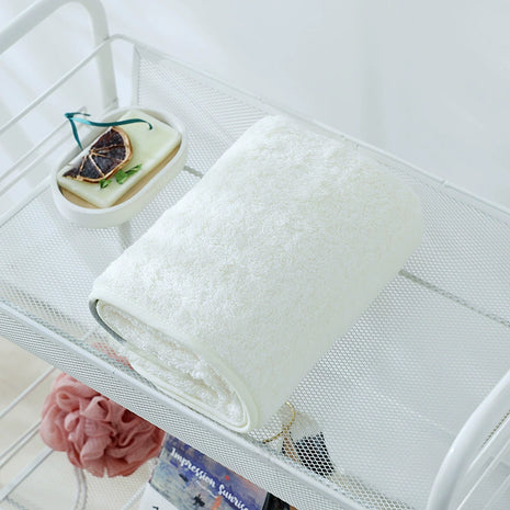 Premium Thick Cotton Towel Set with Elegant Edging