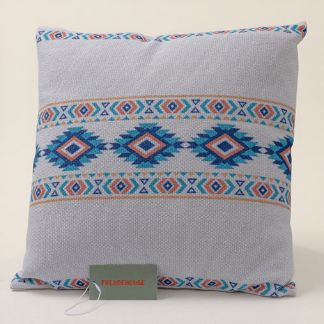 Pure Cotton Knitted Pillow - Triangles