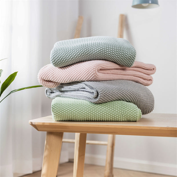 Cotton Knitted Throw