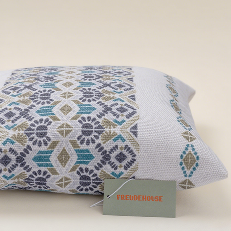 Pure Cotton Knitted Pillow - Rhombus