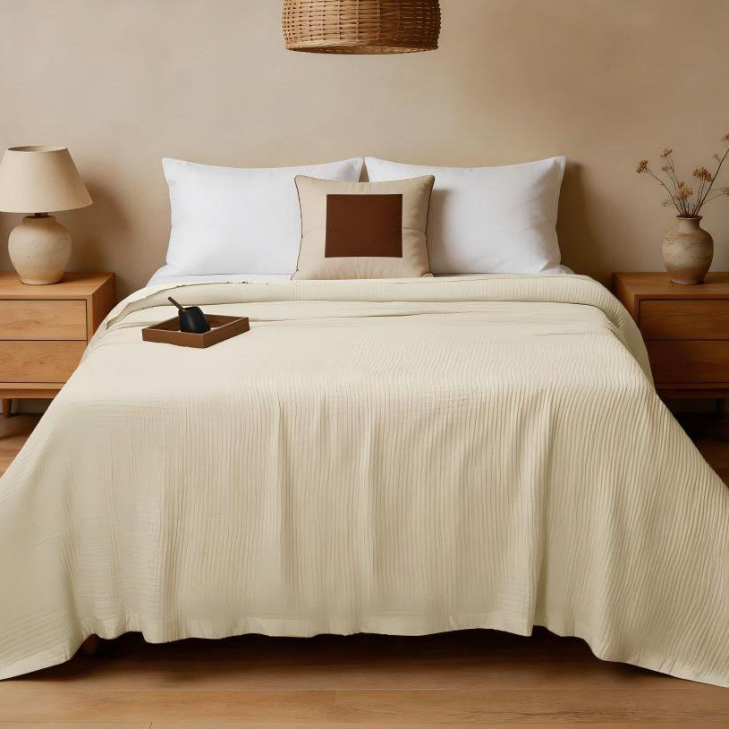 Artisan-Stitched Cotton Blanket