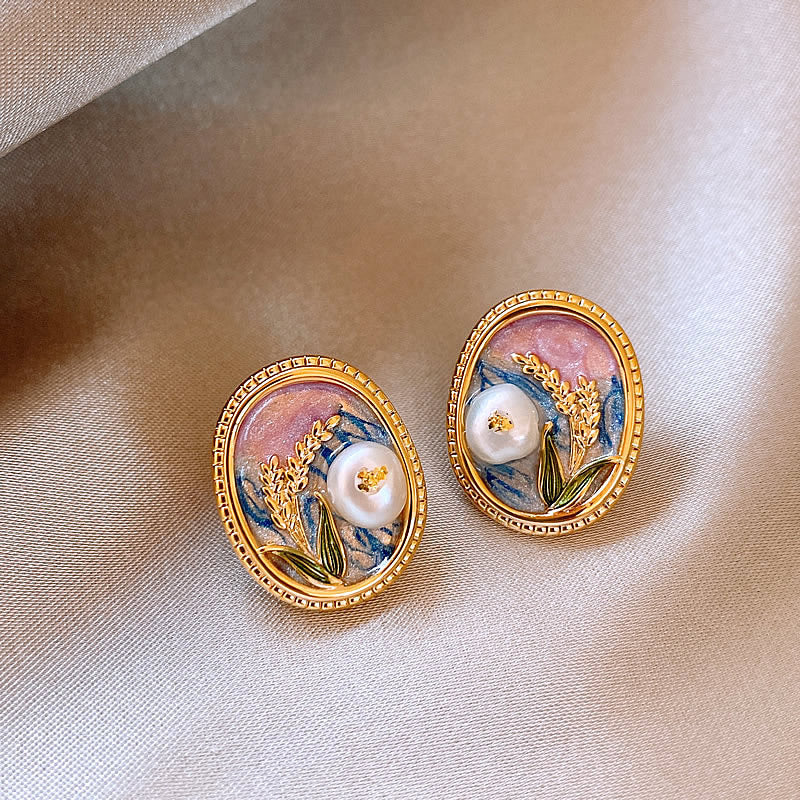 Baroque Style Irregular Pearl Earrings