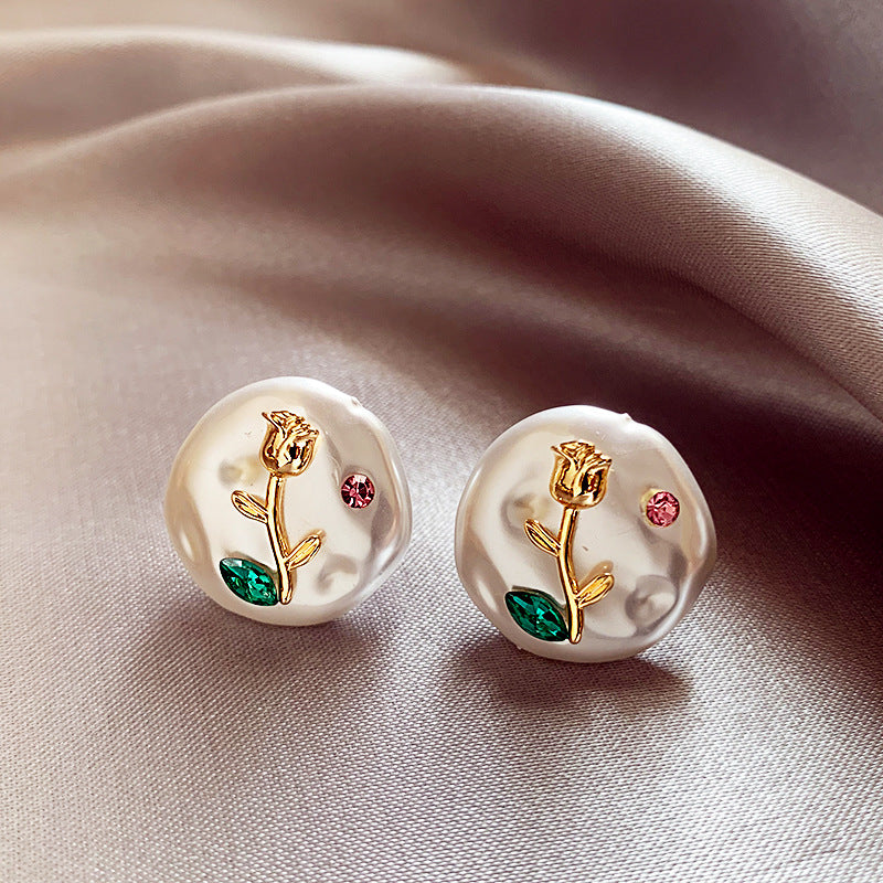 Baroque Style Irregular Pearl Earrings