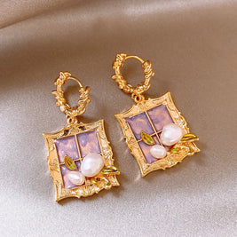 Baroque Style Irregular Pearl Earrings