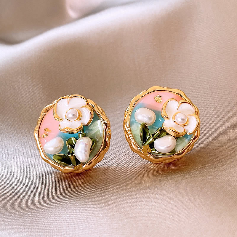 Baroque Style Irregular Pearl Earrings