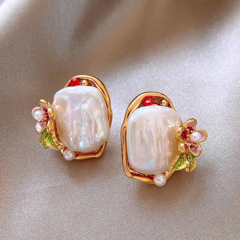 Baroque Style Irregular Pearl Earrings