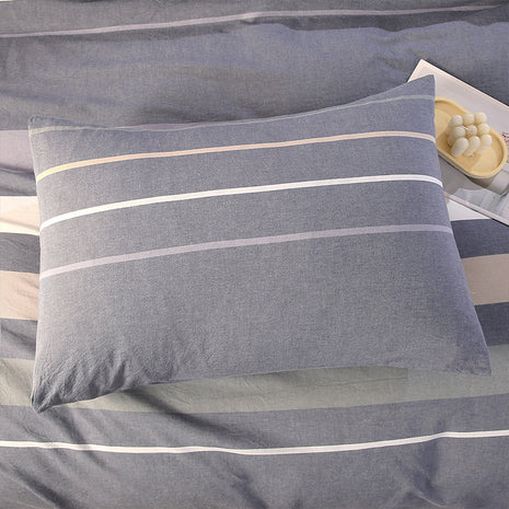 Wide Striped Pure Cotton Bedding Sheet Set