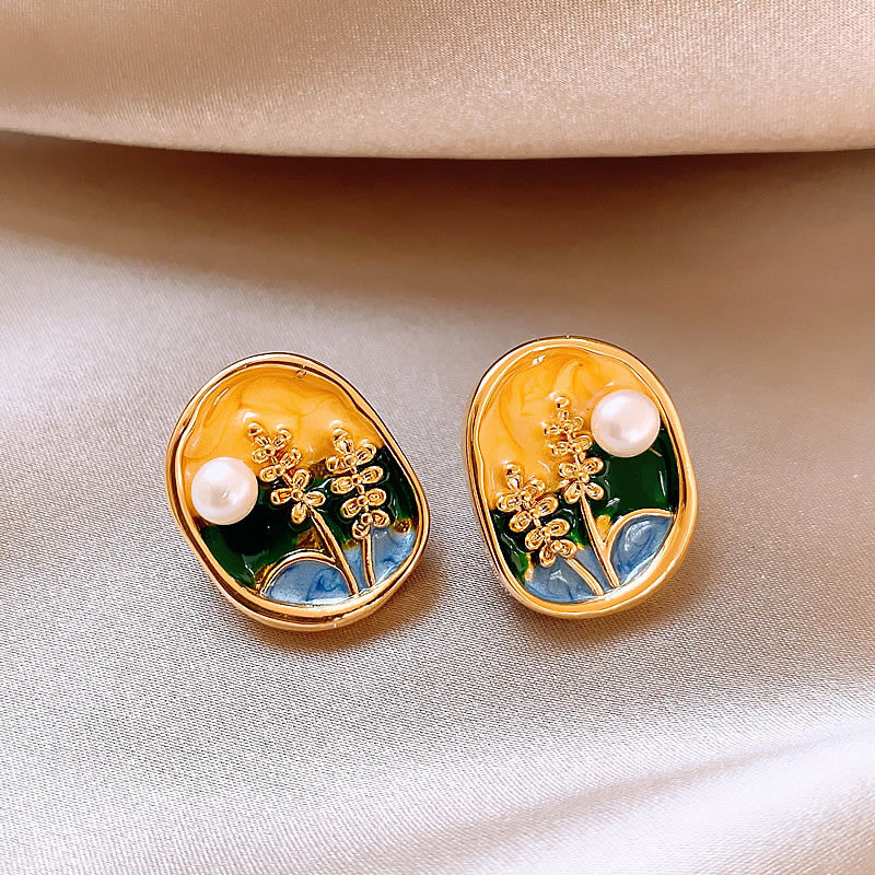 Baroque Style Irregular Pearl Earrings