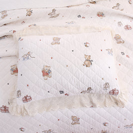 Washable Cotton Quilt Set With Cute Cartoon Pattern