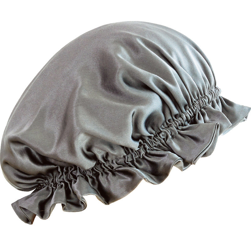 19 Momme Reversible Ruffled Silk Sleep Cap
