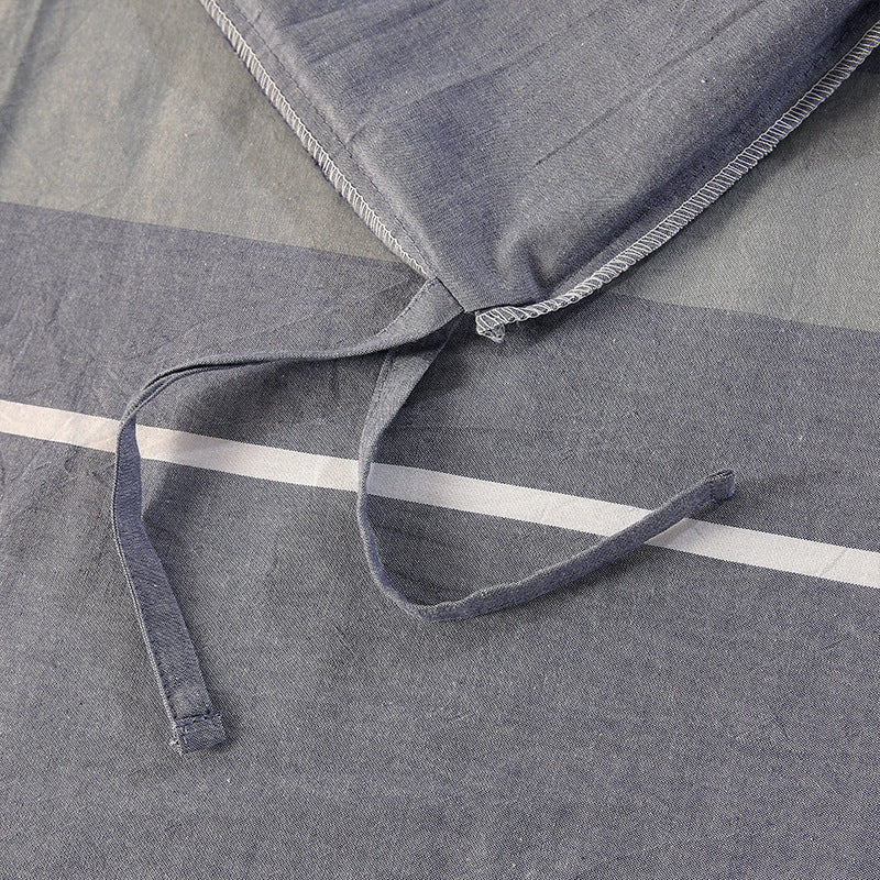 Wide Striped Pure Cotton Bedding Sheet Set