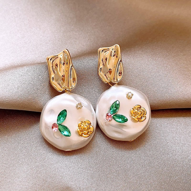 Baroque Style Irregular Pearl Earrings