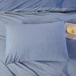 Blue-White Stripes Pure Cotton Sheet Set