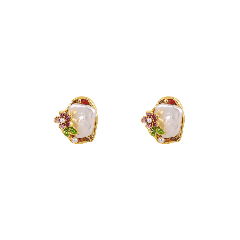 Baroque Style Irregular Pearl Earrings