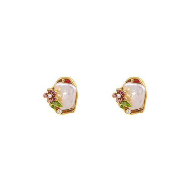Baroque Style Irregular Pearl Earrings