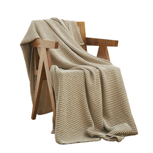 Self-Cooling Bamboo Throw With Waffle Pattern