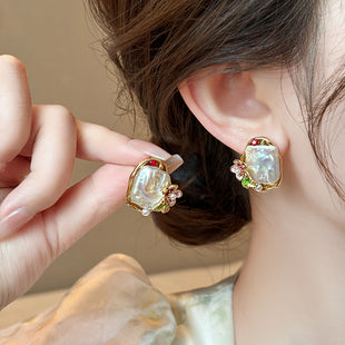 Baroque Style Irregular Pearl Earrings